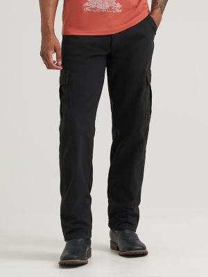 Men's Fleece Lined Cargo Pant in Black alternative view 2
