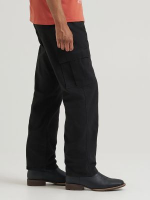 Men's Fleece Lined Cargo Pant in Black alternative view 3