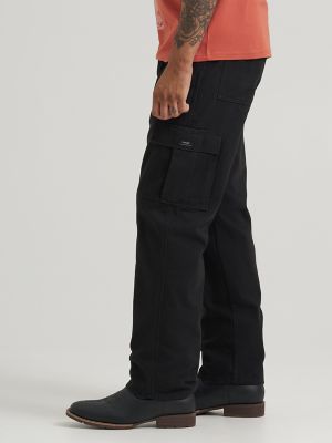 Men's Fleece Lined Cargo Pant in Black alternative view 4