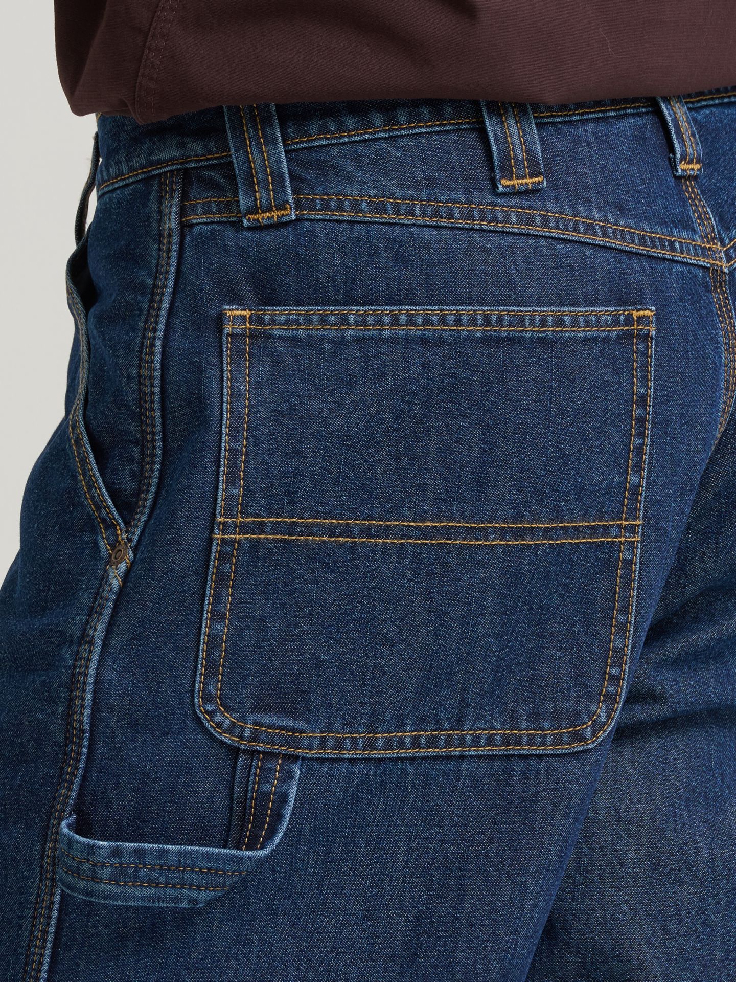 Мужские джинсы Wrangler Fleece Lined Carpenter, цвет: Серо-бежевый — фото 8