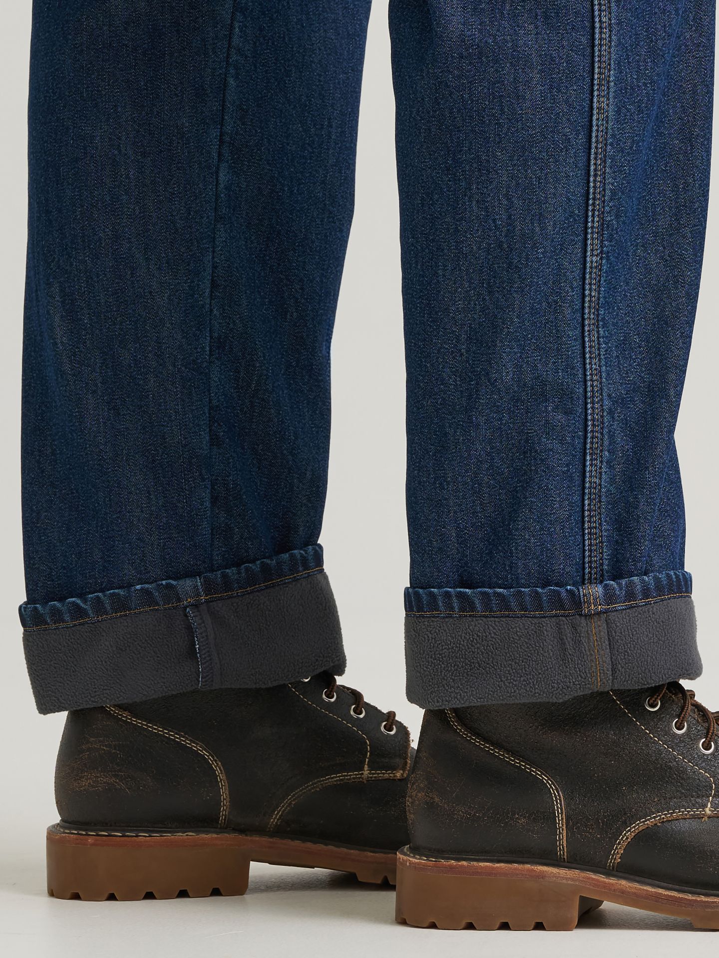 Мужские джинсы Wrangler Fleece Lined Carpenter, цвет: Серо-бежевый — фото 9