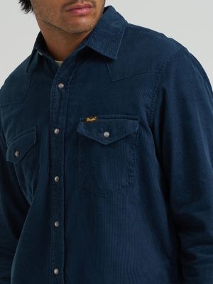 Men's Corduroy Snap Front Western Shirt
