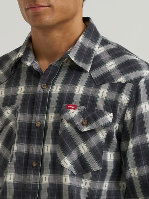 Men's Wrangler Five Star Novelty Shirt in Black/Green