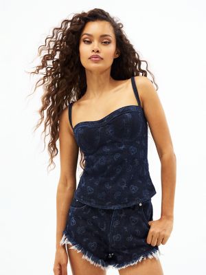 Wrangler x LoveShackFancy Bustier Printed Top