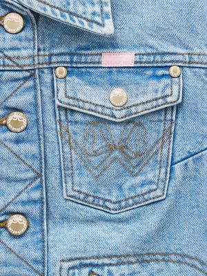 Wrangler x LoveShackFancy Denim Jacket in Light Wash alternative view 7