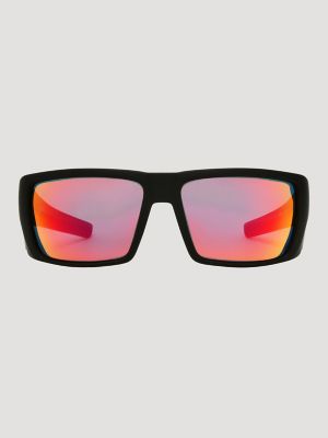 Orange Lens Wrap Sunglasses