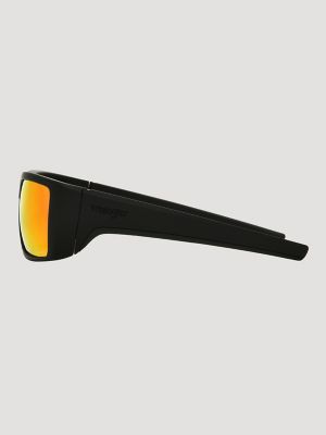Orange Lens Wrap Sunglasses