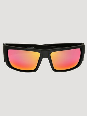Orange Lens Wrap Sunglasses