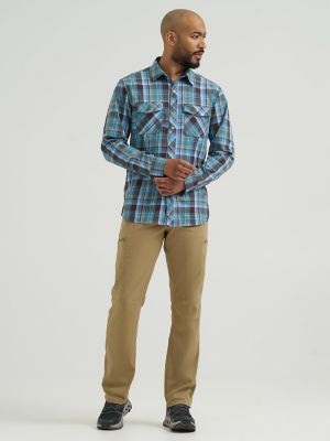 Men's Outdoor Hydro Plaid Shirt in Blue alternative view