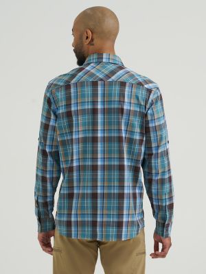 Men's Outdoor Hydro Plaid Shirt in Blue alternative view 2