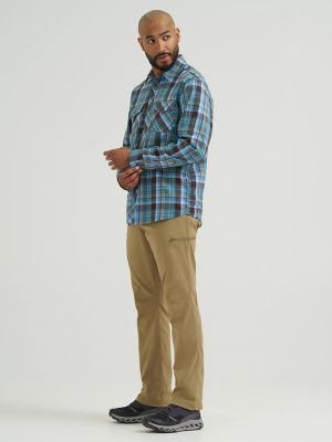Men's Outdoor Hydro Plaid Shirt in Blue alternative view 3