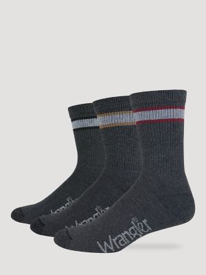 Men's Thick Stripe Micro Crew Socks (2-Pack) from Wrangler - $19.99