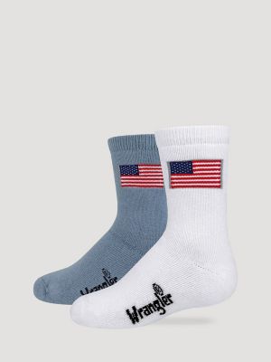 Boy's Flag Micro Crew Socks (2-Pack) from Wrangler - $19.99