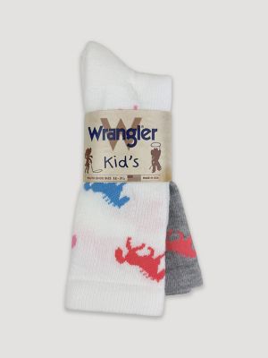 Girl's Bright Horse Crew Socks (2-Pack)