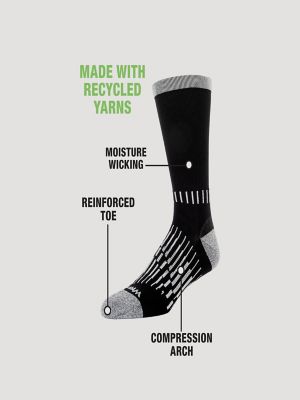 Wrangler RIGGS Workwear Tough Flex Crew Sock 6 Pack:Black:One Size alternative view
