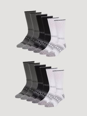 Wrangler RIGGS Workwear&reg; Tough Flex Crew Sock (6-Pack) in Classic