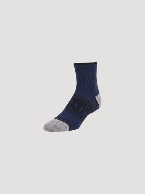 Wrangler RIGGS Workwear&reg; Tough Flex Quarter Sock (6-Pack) in Dark