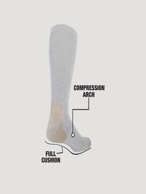 Wrangler RIGGS Workwear Cushion Crew Sock 6 Pack:Grey:One Size alternative view 2