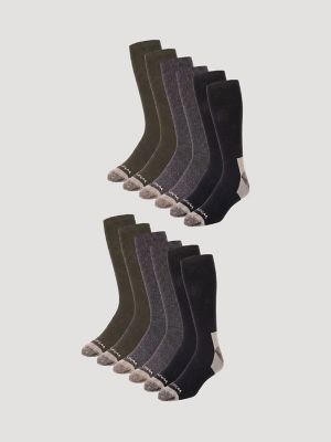 Wrangler RIGGS Workwear&reg; Cushion Crew Sock (6-Pack) in Dark
