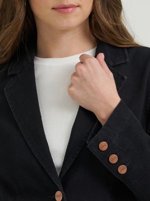 Women&rsquo;s 70s-Inspired Denim Blazer