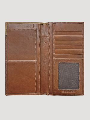 Basketweave Leather Checkbook