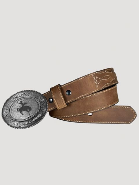 Женские ремни Wrangler Boy's Rodeo Buckle Leather Belt