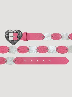 Girl's Heart Buckle Leather Belt