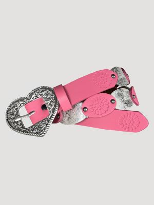 Girl's Heart Buckle Leather Belt from Wrangler - $39.99