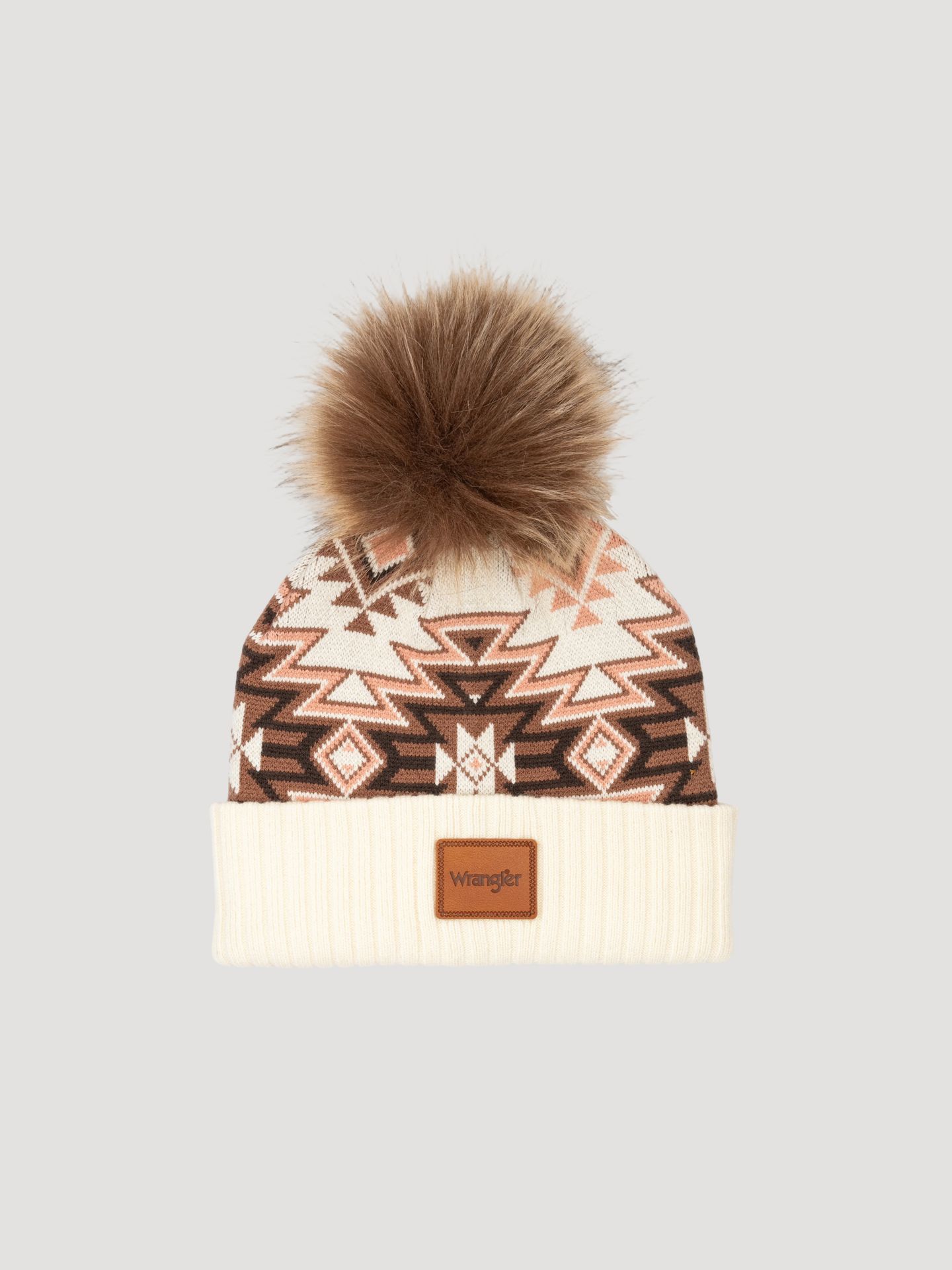 Женские комплекты Wrangler Southwestern Beanie And Scarf Set, цвет: Бежевый — фото 2