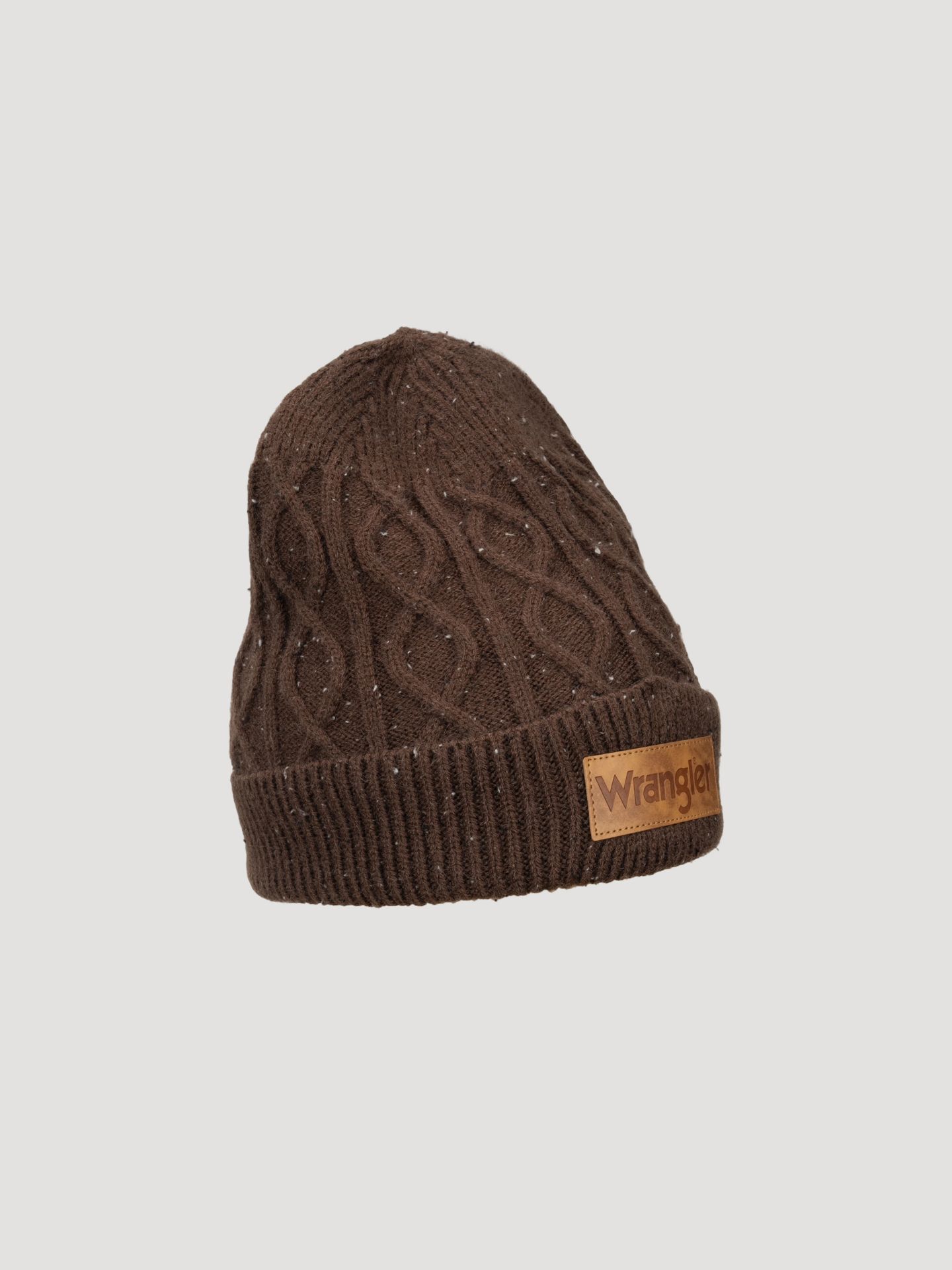 Мужская шапка Wrangler Cable Knit Cuffed, цвет: Коричневый — фото 3