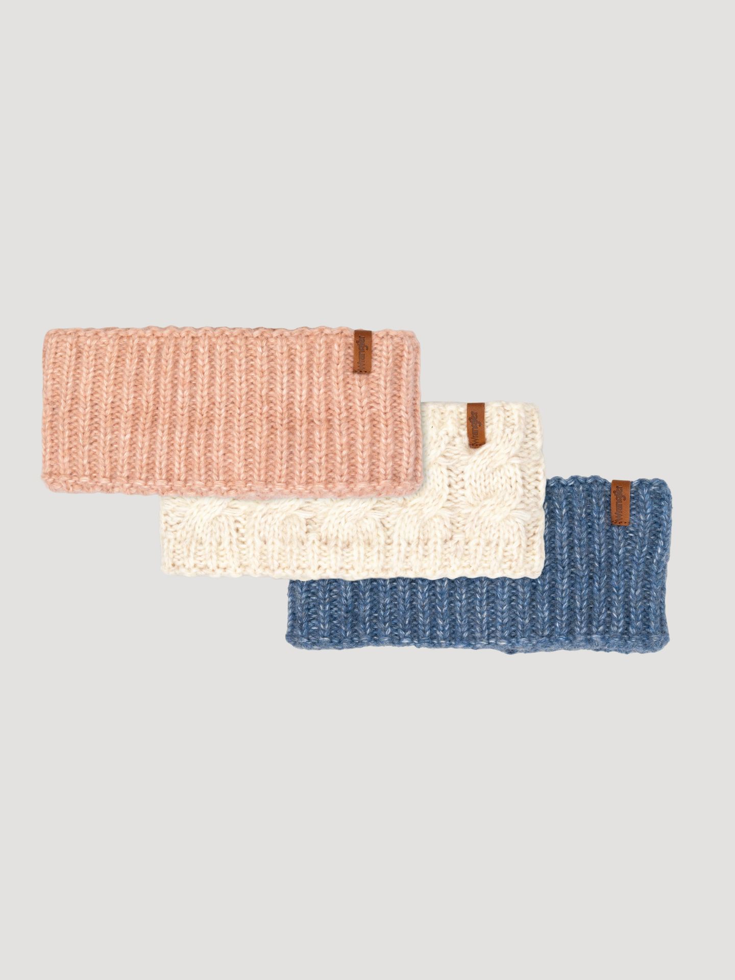 Женские аксессуары для волос Wrangler Cable Knit Headband (3-Pack), цвет: Разноцветный — фото 1