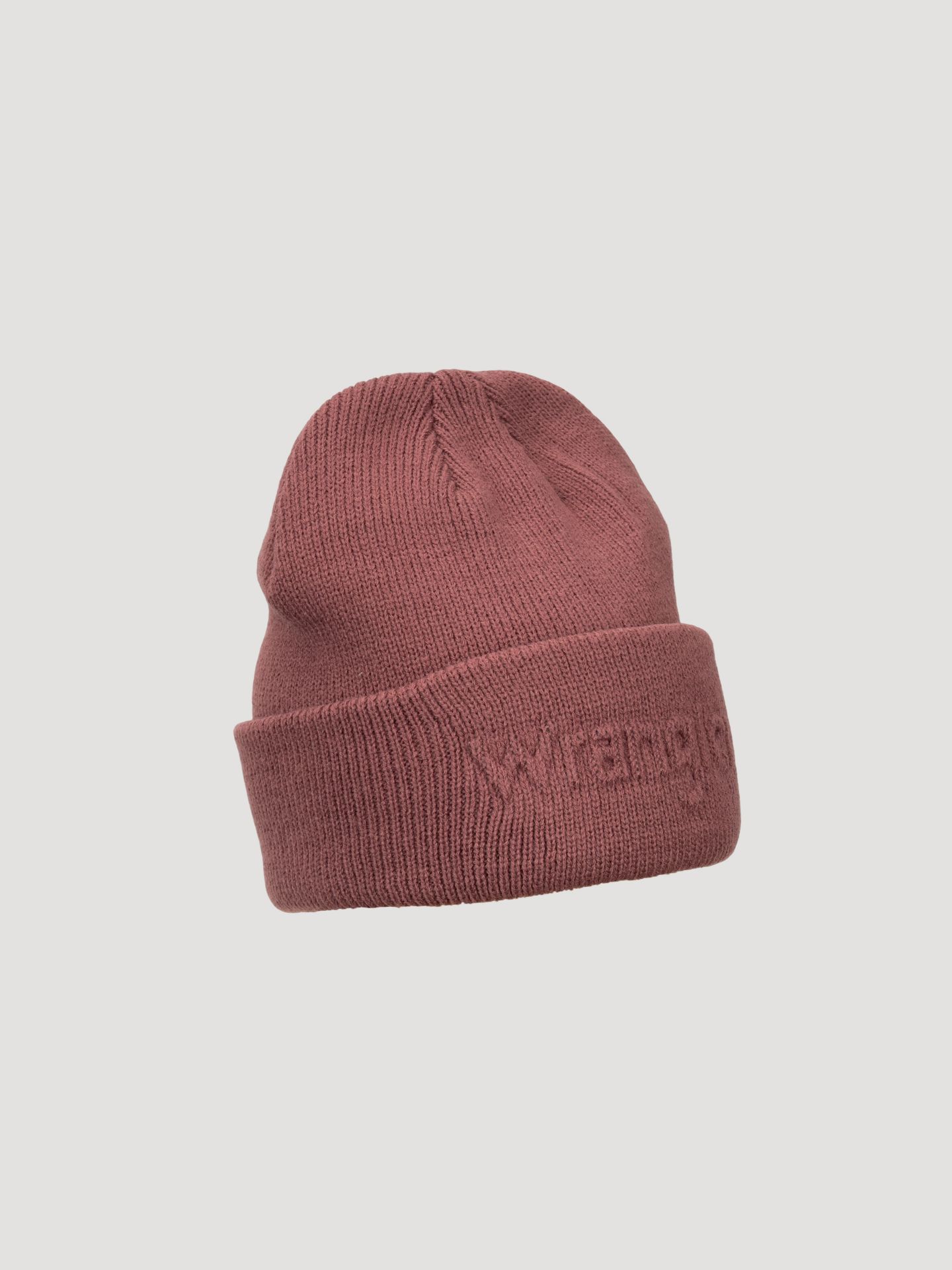 Женская шапка Wrangler Embossed Logo Cuffed, цвет: Ягодный — фото 3