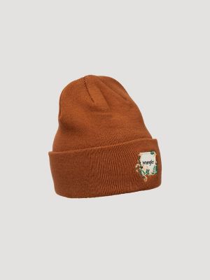 Womens Wrangler Floral Beanie:Brown:One Size alternative view 2