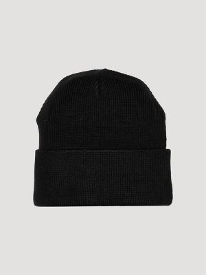 Wrangler Chainstitch Logo Beanie in Black