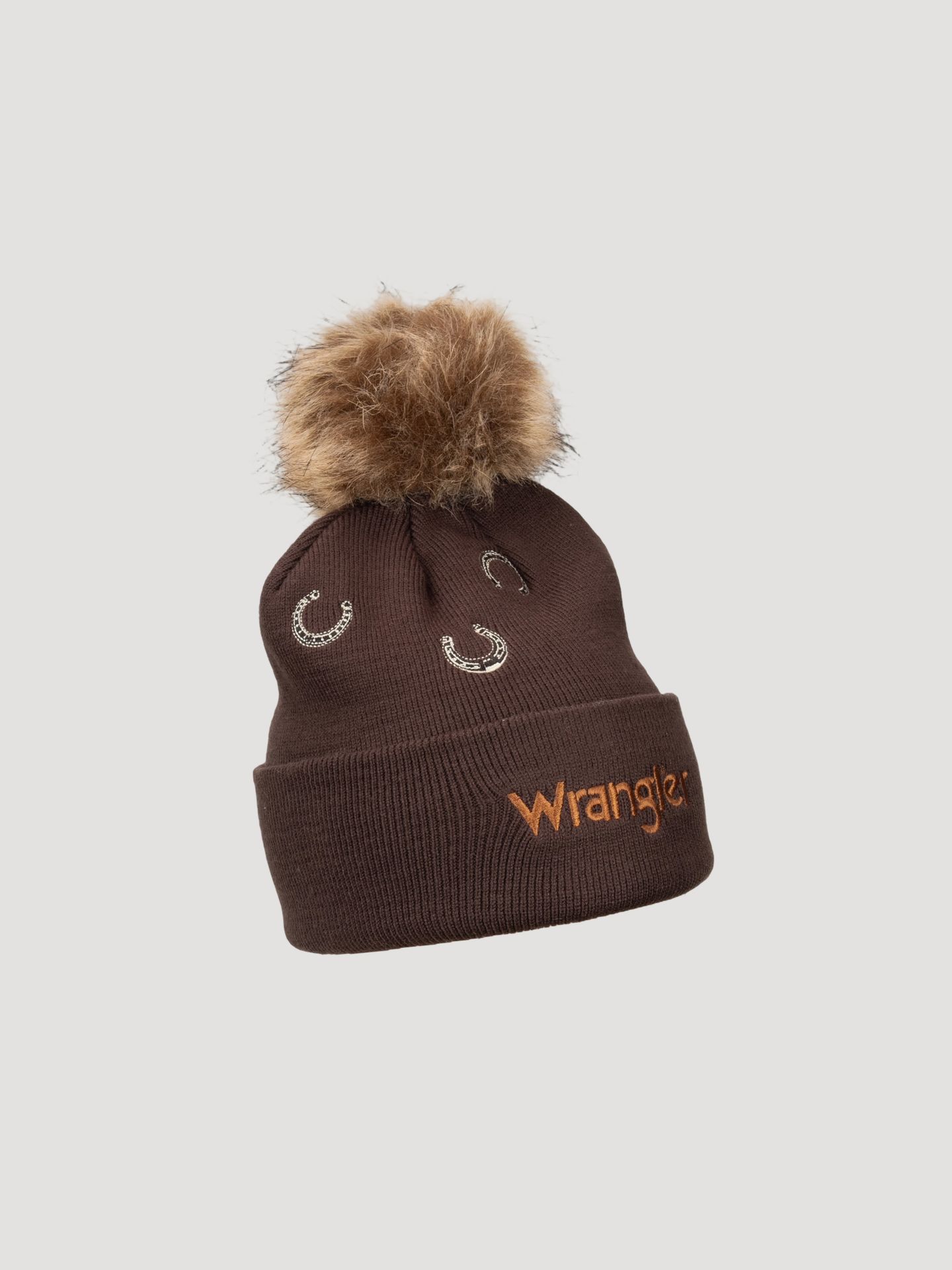 Женская шапка Wrangler Horseshoe Pom Pom, цвет: Коричневый — фото 3