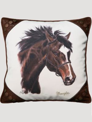 Wrangler Painted Horse Decorative Throw Pillow