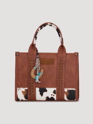 Western Spirit Bag Charm in Silver Tan