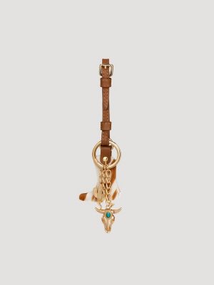 Western Spirit Bag Charm in Brown Cream