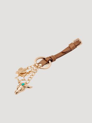 Western Spirit Bag Charm in Brown Cream