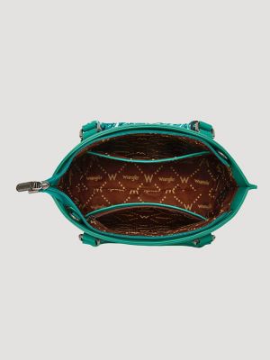 Bandana Print Wide Mini Tote:Turquoise:One Size: alternative view 2