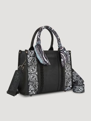 Bandana Print Mini Tote:Black:One Size alternative view 2