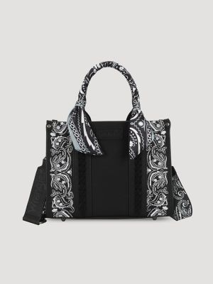Bandana Print Mini Tote:Black:One Size main view