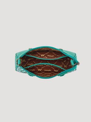 Bandana Print Shoulder Bag in Turquoise