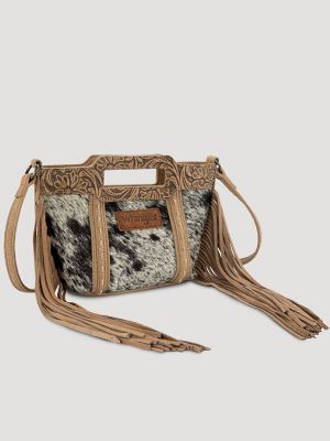 Cowhide Fringe Satchel Handbag