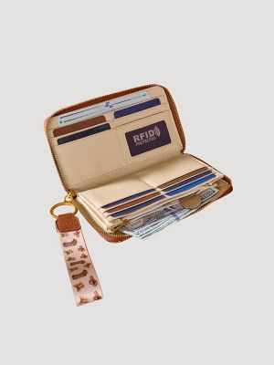 Boots and Hats Wallet in Tan