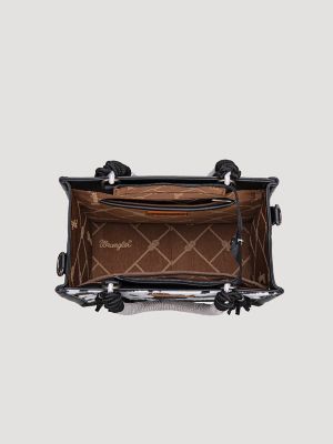 Cow Print Fringe Mini Tote:Black:One Size: alternative view 3