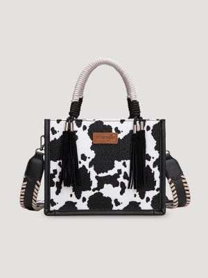Cow Print Fringe Mini Tote from Wrangler - $74.99