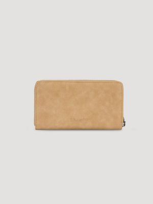 Boho Suede Wristlet in Tan