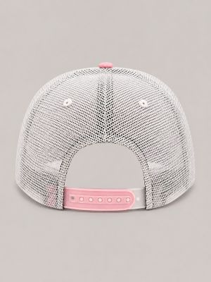 Women's Cherry Boots Mesh Trucker Hat in Pink