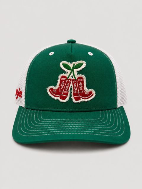 Wrangler Women's Cherry Boots Mesh Trucker Hat